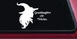 Granddaughter of Witches Gothic Halloween Car or Truck Window Decal Sticker