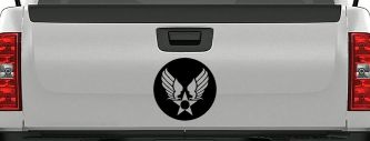 Army Air Corps Crest  Military Car or Truck Window Decal Sticker (Black)