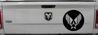Army Air Corps Crest  Military Car or Truck Window Decal Sticker (Black)