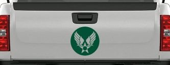 Army Air Corps Crest  Military Car or Truck Window Decal Sticker (Dark Green)