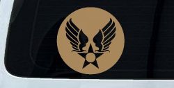 Army Air Corps Crest  Military Car or Truck Window Decal Sticker (Light Brown)
