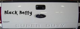 Black Betty Car or Truck Window Vinyl Decal Sticker (Black)