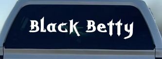 Black Betty Car or Truck Window Decal Sticker