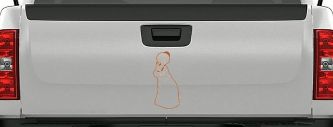 Tweety Birds Granny Cartoons Car or Truck Window Decal Sticker (Nut Brown)
