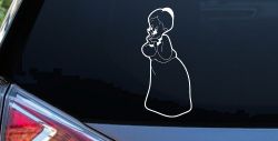 Tweety Birds Granny Cartoons Car or Truck Window Decal Sticker