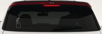 Tweety Birds Granny Cartoons Car or Truck Window Vinyl Decal Sticker (White)