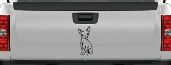 Chihuahua dog Car or Truck Window Vinyl Decal Sticker (Black)