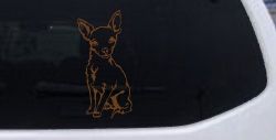 Chihuahua dog Car or Truck Window Decal Sticker (Copper)