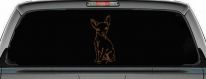 Chihuahua dog Car or Truck Window Vinyl Decal Sticker (Copper)