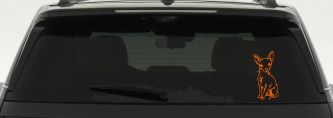 Chihuahua dog Car or Truck Window Decal Sticker (Orange)