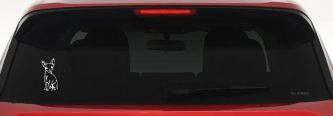 Chihuahua dog Car or Truck Window Vinyl Decal Sticker (White)