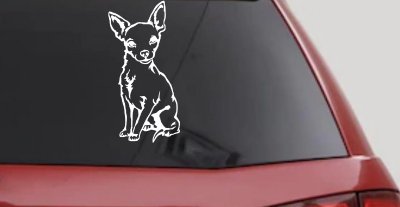 Chihuahua dog Car or Truck Window Vinyl Decal Sticker