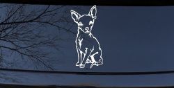 Chihuahua dog Car or Truck Window Decal Sticker