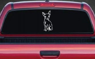 Chihuahua dog Car or Truck Window Decal Sticker