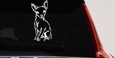 Chihuahua dog Car or Truck Window Vinyl Decal Sticker
