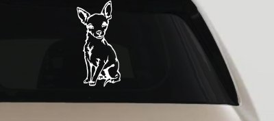 Chihuahua dog Car or Truck Window Vinyl Decal Sticker
