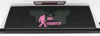 Mrs Squatch Lady Girl Woman Bigfoot Car or Truck Window Decal Sticker (Pink)