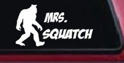 Mrs Squatch Lady Girl Woman Bigfoot Car or Truck Window Decal Sticker