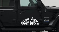 Give Love Get Love Inspirational Car or Truck Window Decal Sticker (White)
