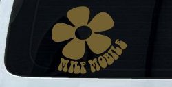 MILF Mobile Funny Car or Truck Window Decal Sticker (Gold)
