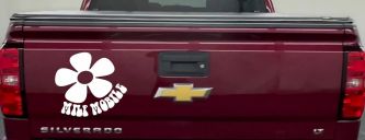 MILF Mobile Funny Car or Truck Window Decal Sticker (White)