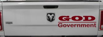 God Over Government God First Christian Car or Truck Window Decal Sticker (Burgundy)