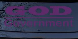 God Over Government God First Christian Car or Truck Window Decal Sticker (Violet)