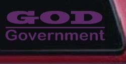 God Over Government God First Christian Car or Truck Window Vinyl Decal Sticker (Violet)