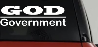 God Over Government God First Christian Car or Truck Window Vinyl Decal Sticker
