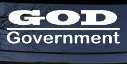 God Over Government God First Christian Car or Truck Window Decal Sticker