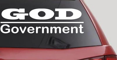 God Over Government God First Christian Car or Truck Window Vinyl Decal Sticker