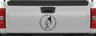 Tinkerbell Tinker Bell and Grumpy Faith Trust and Pixie Dust Cartoons Car or Truck Window Decal Sticker (Black)