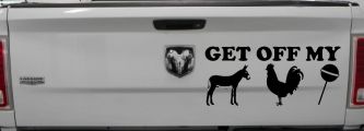 Get Off My Ass Cock Sucker Funny Car or Truck Window Decal Sticker (Black)