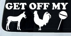 Get Off My Ass Cock Sucker Funny Car or Truck Window Decal Sticker