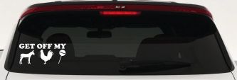 Get Off My Ass Cock Sucker Funny Car or Truck Window Decal Sticker (White)