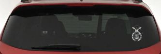 Department Of The Air Force Security Forces With Eagle Military Car or Truck Window Decal Sticker (Light Gray)