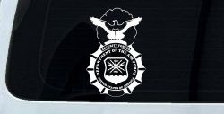 Department Of The Air Force Security Forces With Eagle Military Car or Truck Window Decal Sticker