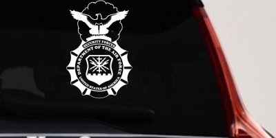 Department Of The Air Force Security Forces With Eagle Military Car or Truck Window Vinyl Decal Sticker