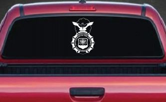 Department Of The Air Force Security Forces With Eagle Military Car or Truck Window Decal Sticker