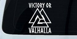 Viking Victory or Valhalla with Valknut Military Car or Truck Window Decal Sticker