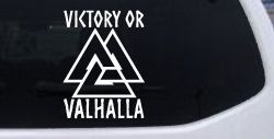 Viking Victory or Valhalla with Valknut Military Car or Truck Window Decal Sticker