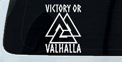 Viking Victory or Valhalla with Valknut Military Car or Truck Window Decal Sticker