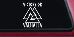 Viking Victory or Valhalla with Valknut Military Car or Truck Window Decal Sticker