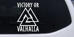 Viking Victory or Valhalla with Valknut Military Car or Truck Window Decal Sticker