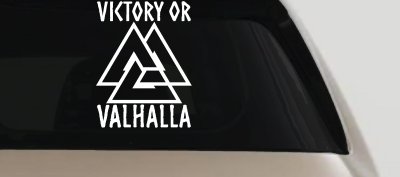 Viking Victory or Valhalla with Valknut Military Car or Truck Window Vinyl Decal Sticker