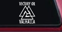 Viking Victory or Valhalla with Valknut Military Car or Truck Window Decal Sticker