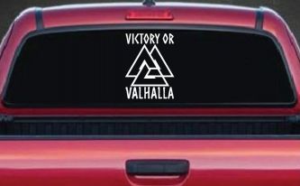 Viking Victory or Valhalla with Valknut Military Car or Truck Window Decal Sticker