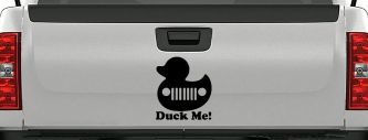Duck Me Rubber Duck Off Road Car or Truck Window Decal Sticker (Black)