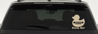 Duck Me Rubber Duck Off Road Car or Truck Window Decal Sticker (Desert Sand)