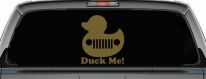 Duck Me Rubber Duck Off Road Car or Truck Window Decal Sticker (Gold)
